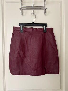 Altar'd State Faux Leather Mini Skirt - Wine